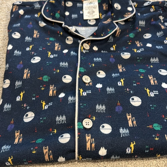 Disney Star Wars Button up Pajama Set - Picture 4 of 7